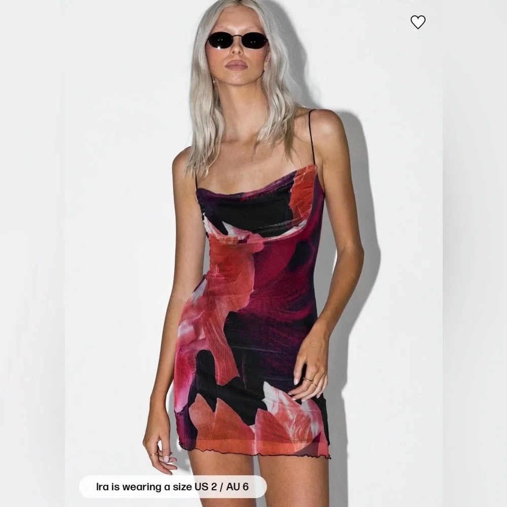 Sugar Mini Dress - Red Multi - Picture 4 of 7